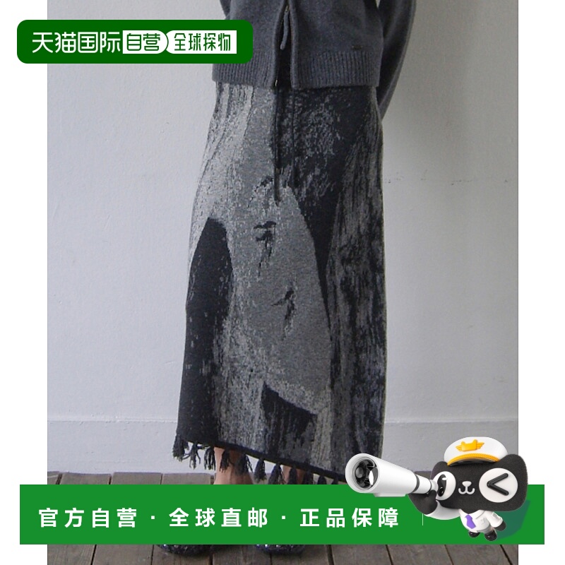 韩国直邮EN OR 女士半身裙BDWTKN006D/GY ASYMMETRY FRINGE CASHME