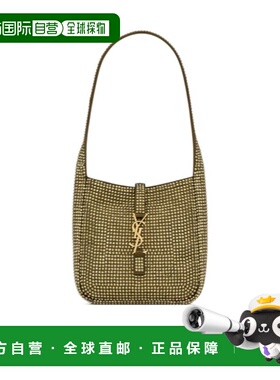 1h可退 香港直邮女士 LE 5 À 7 BABY缎面和仿水晶柔软单肩包 25SS