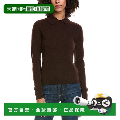 自营InCashmere Collared Cashmere Sweater - brown 美国奥莱直