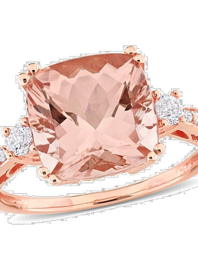 自营 Mimi & Max 4 1/3 克拉 TGW 创作白色蓝宝石摩根石和钻石点