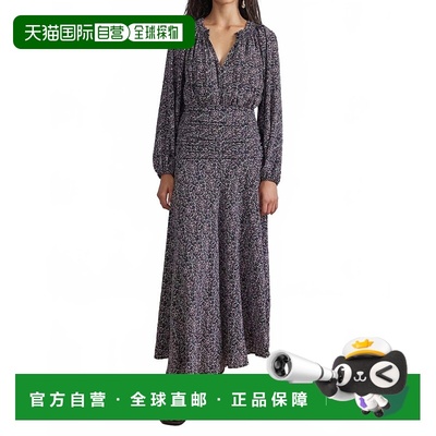 自营 apiece apartEsparta Maxi晚花园黑色连衣裙 美国奥莱直发