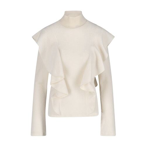 Chloe 荷叶边羊毛毛衣 C22WHT65083
