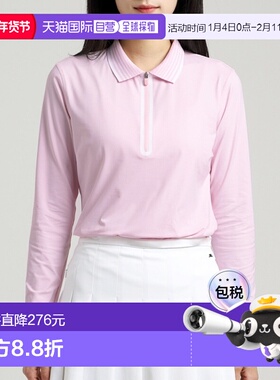 韩国直邮G/fore高尔夫外套粉色polo领设计感G4LC0K863-BLUSH