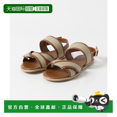 1h可退 日本直邮URBAN RESEARCH DOORS 女士皮革拼接平底凉鞋 DRA