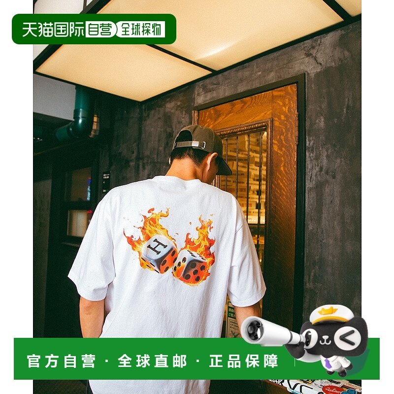 1h可退 日本直邮HUF 男女同款CASINO系列印花短袖T恤 25S_TS80232