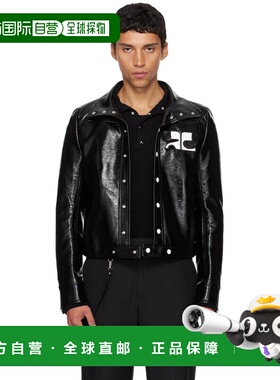 1h可退 香港直邮Courreges 男士 黑色 Reedition 系列夹克 PERCBL