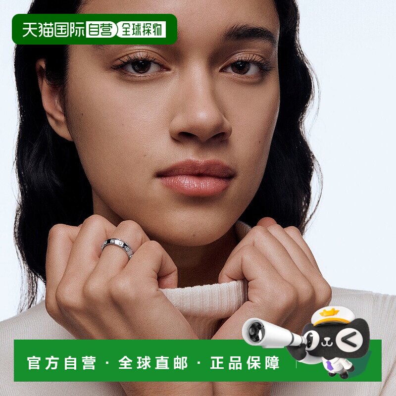 自营1h可退 欧洲直邮LV路易威登 Damier银色白金棋盘格戒指男女通