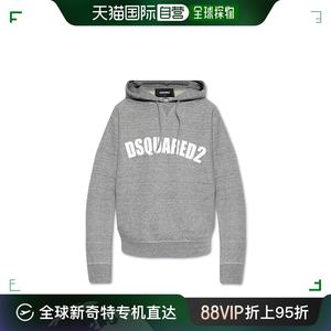 香港直邮潮奢 Dsquared2二次方男士徽标印花抽绳连帽衫 S74GU0