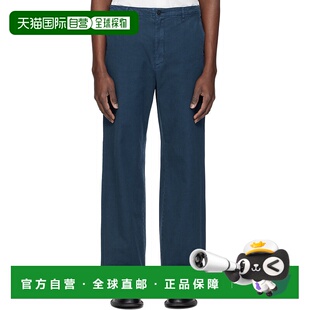 香港直邮AURALEE 男士 海军蓝长裤 A25SP04FD 时尚舒适卫裤休闲裤