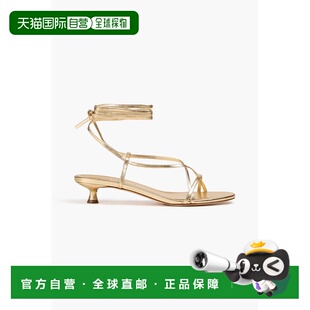 1h可退 香港直邮aeyde 女士 Paige 金属感皮质凉鞋 PAIGELAMINATE