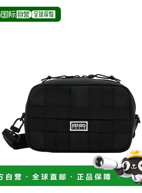 香港直邮KENZO 男士腰包 FG55SA228F2099 SS2026 黑色 拉链单肩包