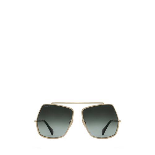 MAX MARA 女士眼镜 MM010232P AW2024 黑色 徽标太阳镜