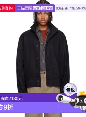 1h可退 香港直邮Our Legacy 男士 黑色 Mock 飞行员夹克 M4252MDB