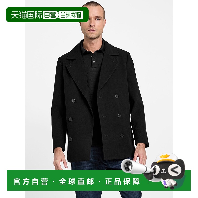 自营guessJimmy Wool-Blend Coat - black 美国奥莱直发