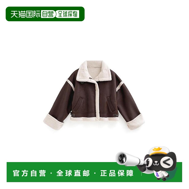 日本直邮日潮 GRL 羊毛绒骑士夹克 k9332f新款时尚棕色