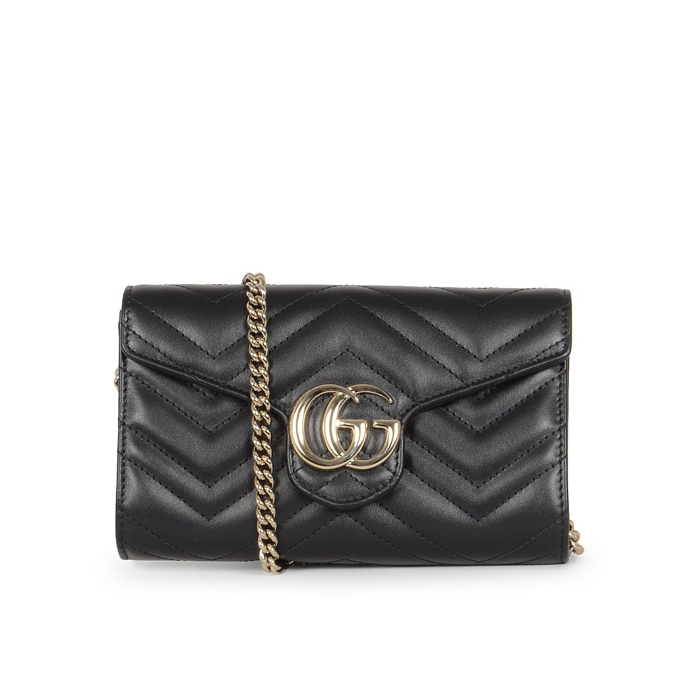 GUCCI 女士卡包 837745AAET81000 AW2025 黑色 GG Marmont 2.0