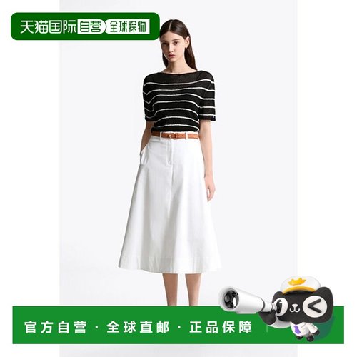 韩国直邮TOMMY HILFIGER T22F6WSC030WT2 棉质喇叭半身裙a字裙