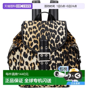 Leopard 女士 黄褐色小号 Buck Nylon 香港直邮GANNI 1h可退 甘尼