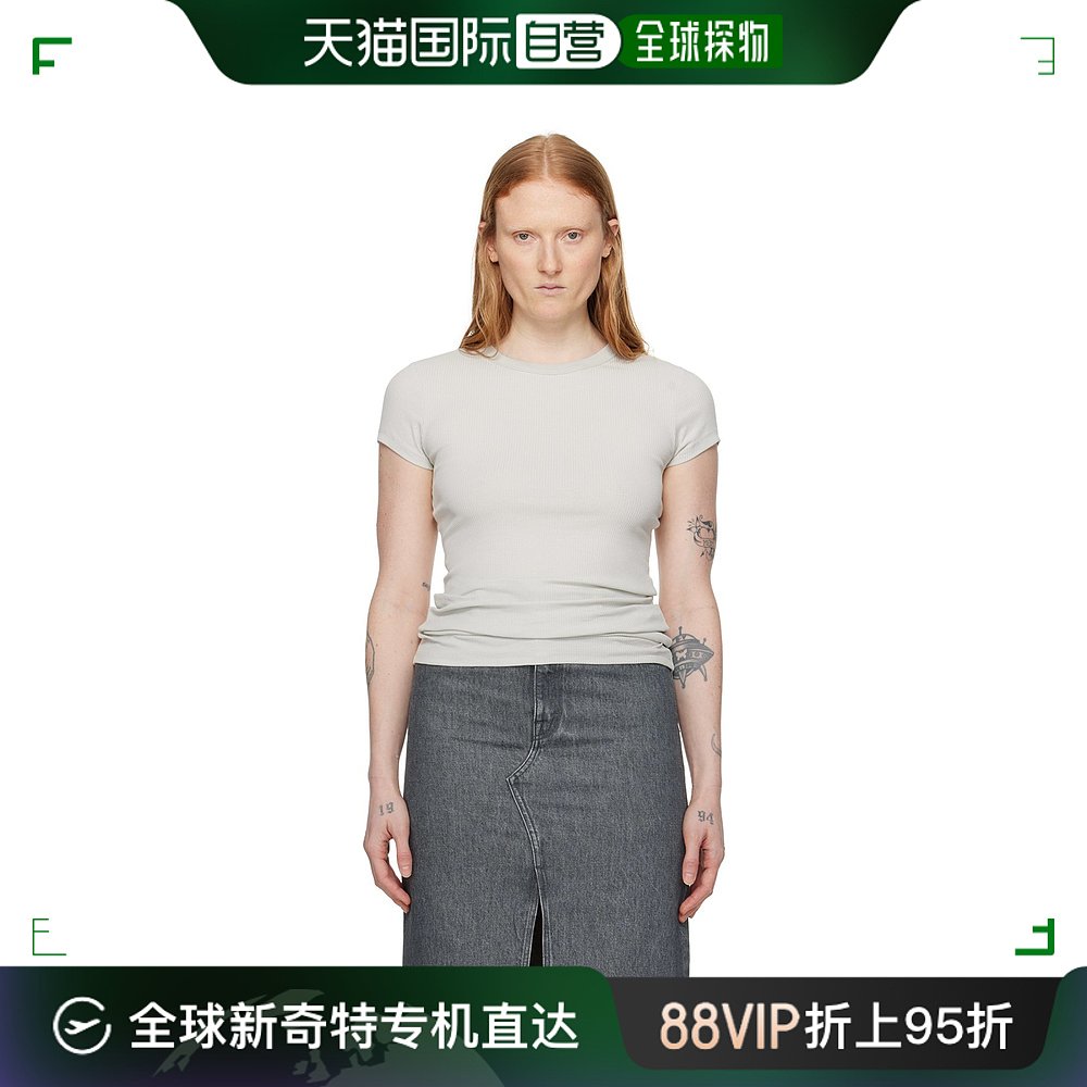 香港直邮潮奢 Filippa K 女士 灰色 T 恤 28500 女装/女士精品 T恤 原图主图