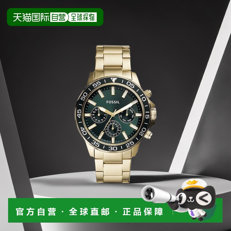Fossil 男士 Bannon 多功能金色不锈钢手表 - 金色 【美国奥莱】