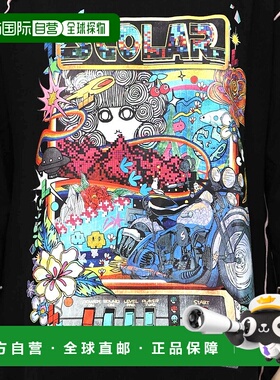 1h可退 日本直邮ScoLar 女装 半袖 全棉 游戏图案拼接设计连衣裙