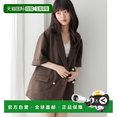 日本直邮Heather 女装 oversize半袖格纹西装外套 1057343