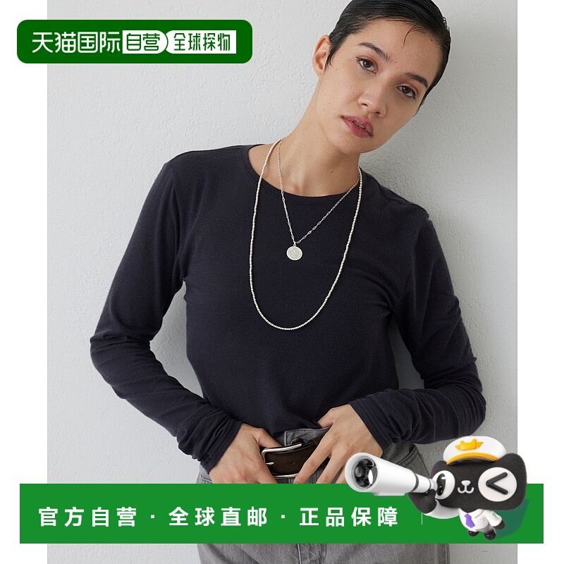 1h可退 日本直邮THE PAUSE 女装 坠感舒适 透光设计 羊毛混纺 针T