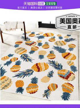 jonathan y Ananas Bold Pineapple High-Low 室内/室外橙色/海军