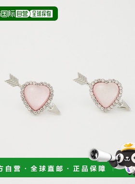 1h可退 日本直邮SLY女士爱心造型耳环 粉黑双色可选 030IAZ562551