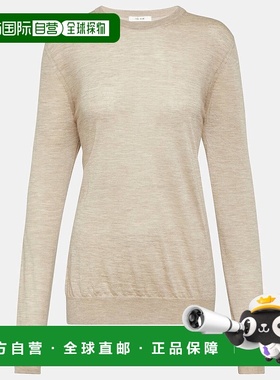 1h可退 香港直邮The Row 女士 Exeter 羊绒上衣 beige米色 舒适时