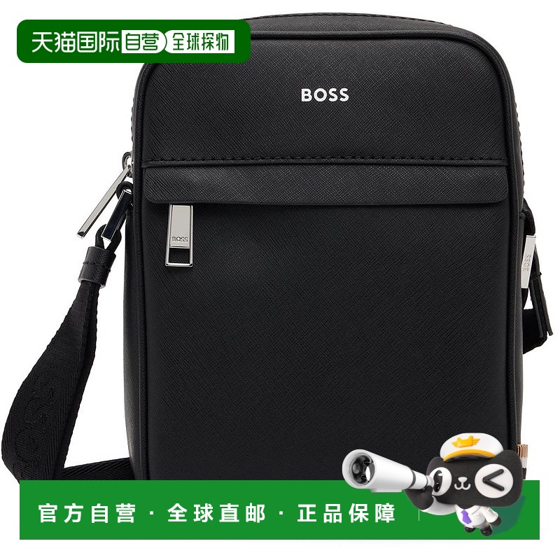 1h可退 【美国直邮】Hugo Boss男士大号单肩包真皮拉链徽标时尚百