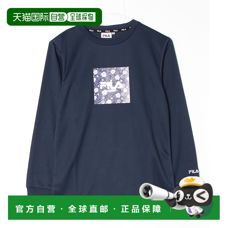 1h可退 日本直邮FILA 女装宽松长款T恤 半袖 侧边开叉设计 FL FW2