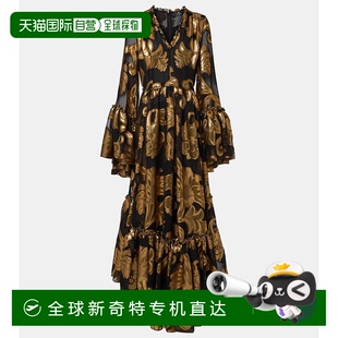 连衣裙 香港直邮Etro 半透视金银锦缎长款 艾特罗 000294丝绸 女士