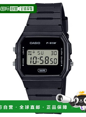 日本直邮CASIO CLASSIC F-91WB-1AJF手表 黑色卡西欧