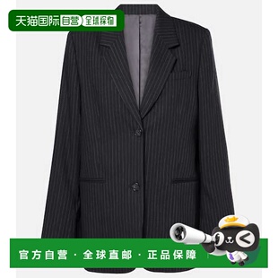 1h可退 香港直邮潮奢 toteme 女士 细条纹羊毛混纺西装外套