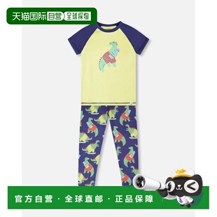 自营deux par deuxOrganic Cotton Two-Piece Pyjama Set Blue Di