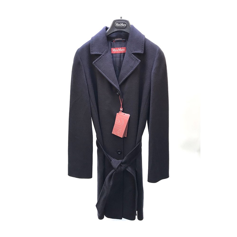 MAX MARA 女士外套 6086137906010 AW2021 黑色 长袖系带大衣