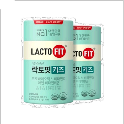钟根堂LACTOFIT乐多飞儿童乳酸菌益生菌调理肠胃60包*2盒