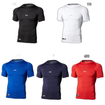 日本直邮Under Armour 男式 UA Heat Gear Armor 压缩短袖棒球服