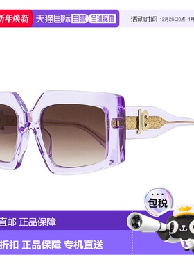 自营Just Cavalli女式透明蝴蝶太阳镜SJC020K 06SC紫色54mm-06s