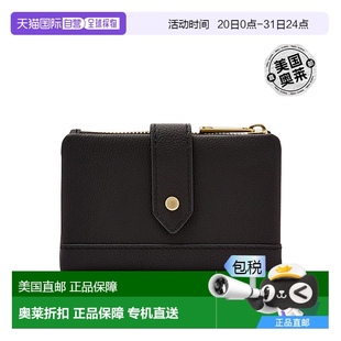 皮革多功能钱包卡包 女士 Lainie 美国奥莱 黑 Fossil 自营 化石