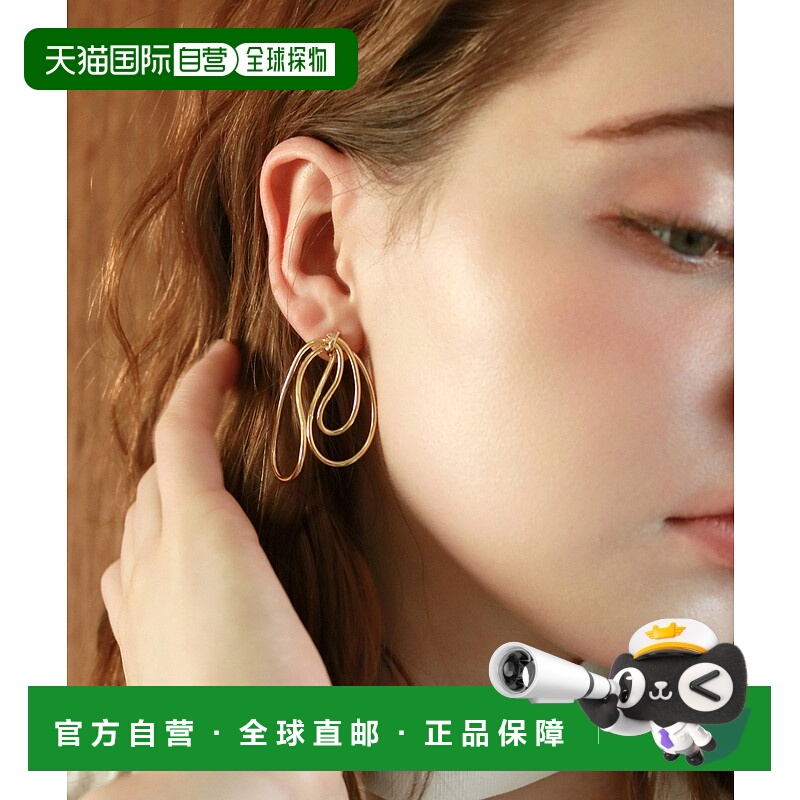 1h可退 日本直邮mic by Olu. 女士 立体曲线金属流苏耳环 MI25YJA