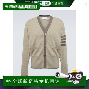 Thom Browne 汤姆 香港直邮潮奢 Bar 男士 布朗 羊绒针织开衫