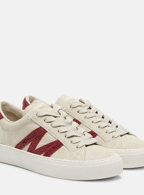 潮奢 Moncler 盟可睐 女士 Monaco2 绒面革运动鞋