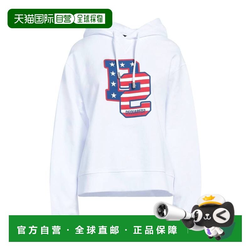 1h可退 香港直邮潮奢 Dsquared2 二次方 女士 连帽卫衣 white白色,女装/女士精品,卫衣/绒衫,淘宝优惠券,粉丝福利购,淘宝优惠卷