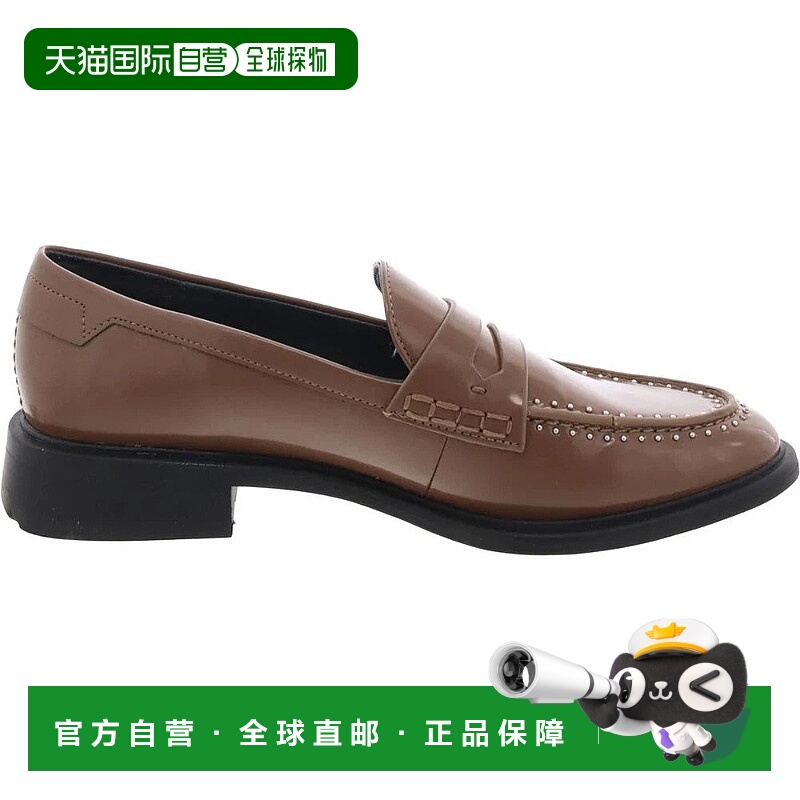 自营Franco Sarto Eden Flats Women's Brown Studded Moc Toe Lo