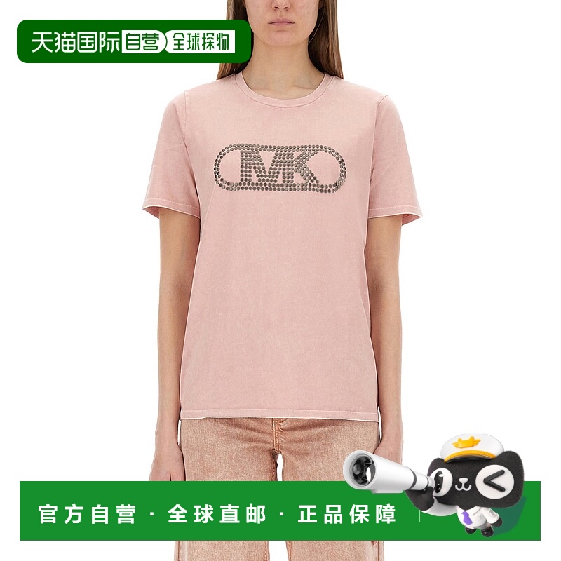 1h可退 香港直邮潮奢 Michael Kors 迈克高仕 女士 带LogoT恤 MS5