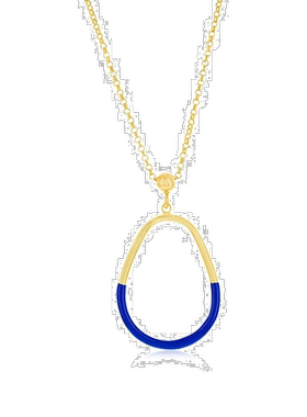 自营 simona纯银午夜珐琅梨形项链 - 镀金 - 蓝色 美国奥莱直发