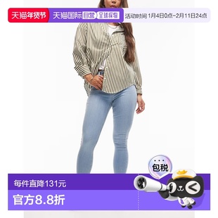 1h可退 香港直邮潮奢 Topshop 女士 Hourglass Joni 高腰紧身漂白