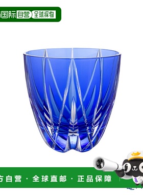 日本直邮田岛玻璃 江户切子星花纹章玻璃杯 蓝靛75ml TK21-301-1A